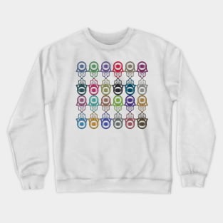 Colorful Pattern of Hamsa for Protection and Good Luck Crewneck Sweatshirt